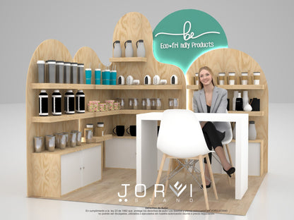 Diseño 3d Stand Be Eco - Weglam
