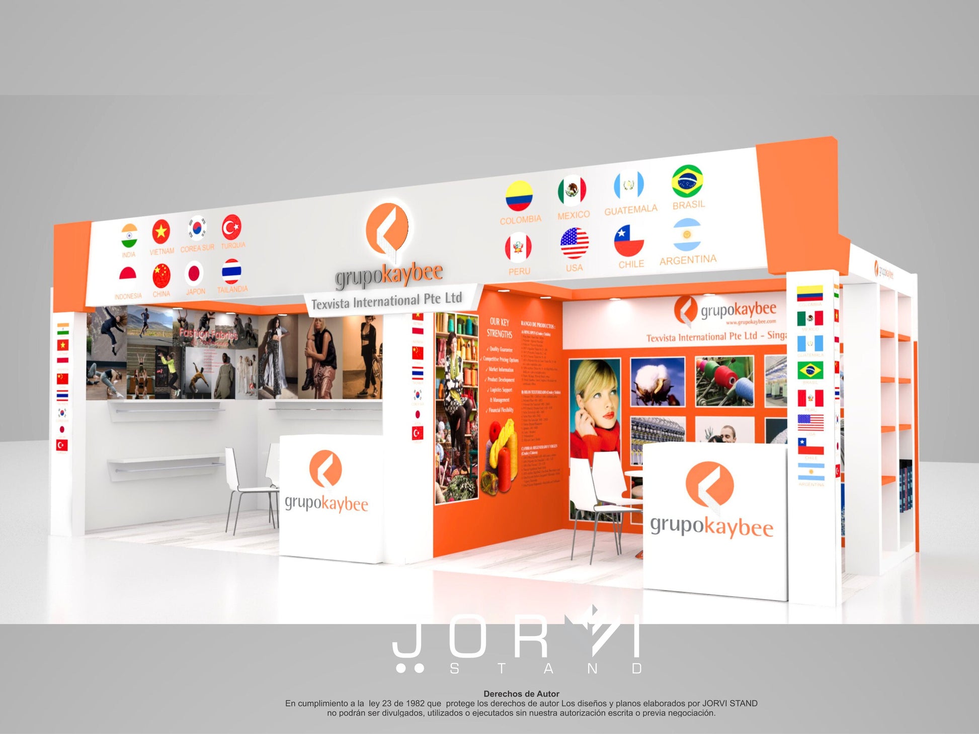 Diseño 3d Stand Grupo Kaybee - Colombiatex