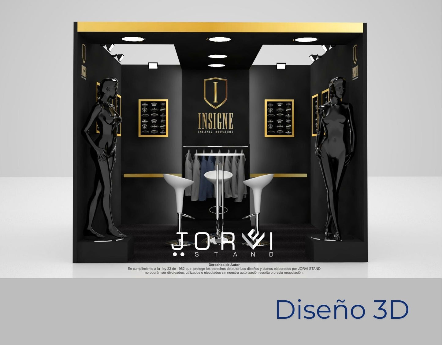 Stand Insigne - Colombiatex jorvi stand diseño 3d