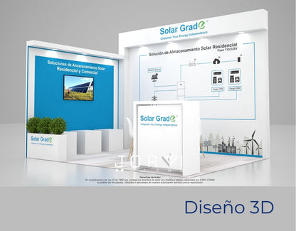 Stand Solar Grande - Exposolar jorvi stand diseño 3d