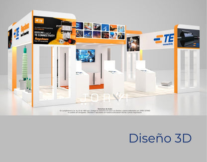 Stand TE Connectivity - Fise jorvi stand  diseño 3d